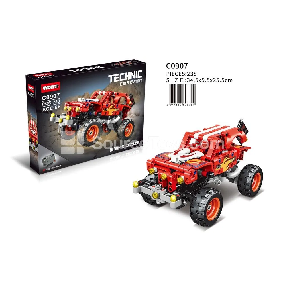 Red Monster Wild Monster Truck Building Blocks Red Monster Wild Monster Truck Building Blocks