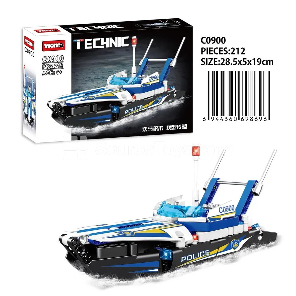 Police Patrol Boat Building Set Police Patrol Boat Building Set