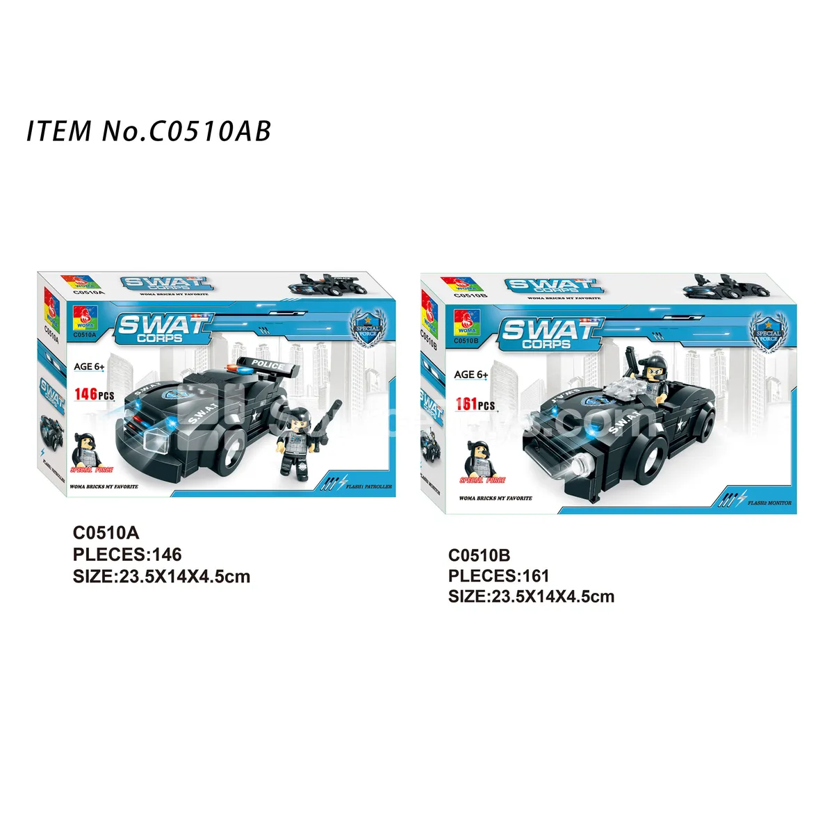 SWAT Team Lightning Patrol Car & Recon Vehicle Assorted 2 Styles SWAT Team Lightning Patrol Car & Recon Vehicle Assorted 2 Styles