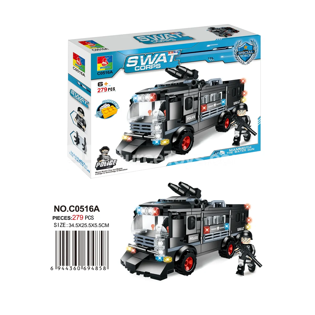 SWAT Team Mammoth Anti-Riot Water Cannon Vehicle SWAT Team Mammoth Anti-Riot Water Cannon Vehicle