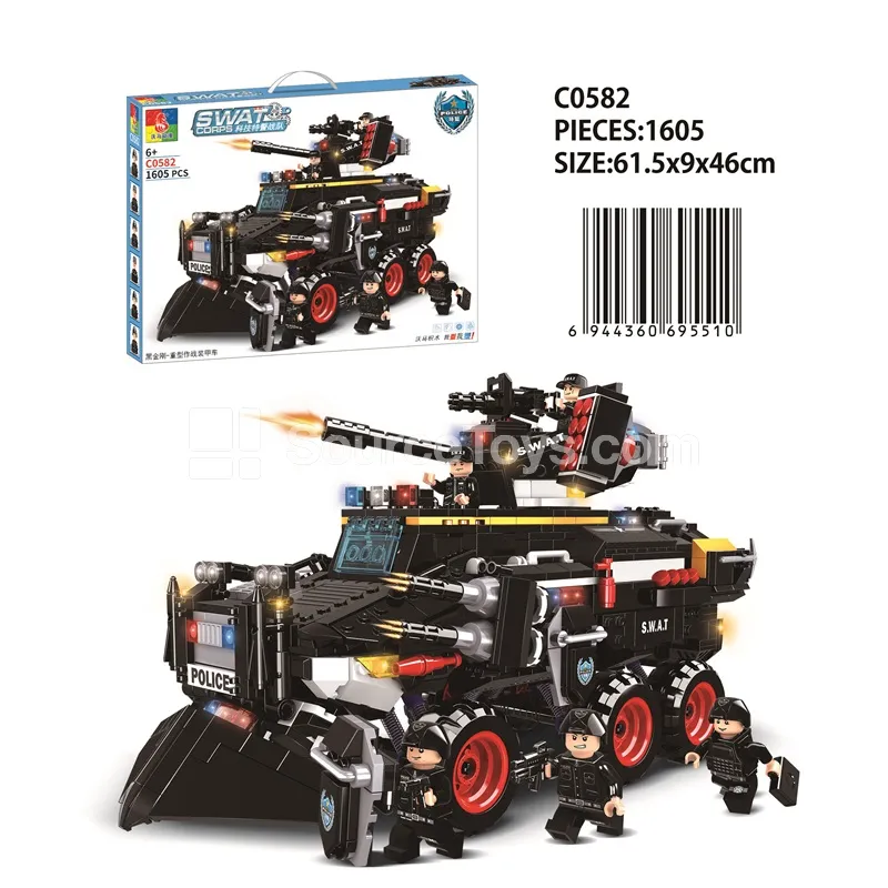 SWAT Team Black King Kong Heavy Combat Armored Vehicle SWAT Team Black King Kong Heavy Combat Armored Vehicle