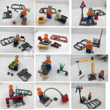 Construction Worker Vinyl Figure with Tool Cards Construction Worker Vinyl Figure with Tool Cards