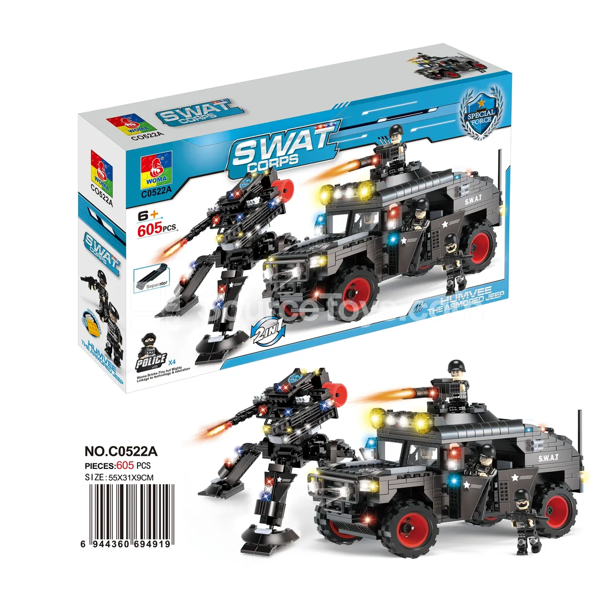 2-in-1 Armed Hummer Off-Road Vehicle 2-in-1 Armed Hummer Off-Road Vehicle
