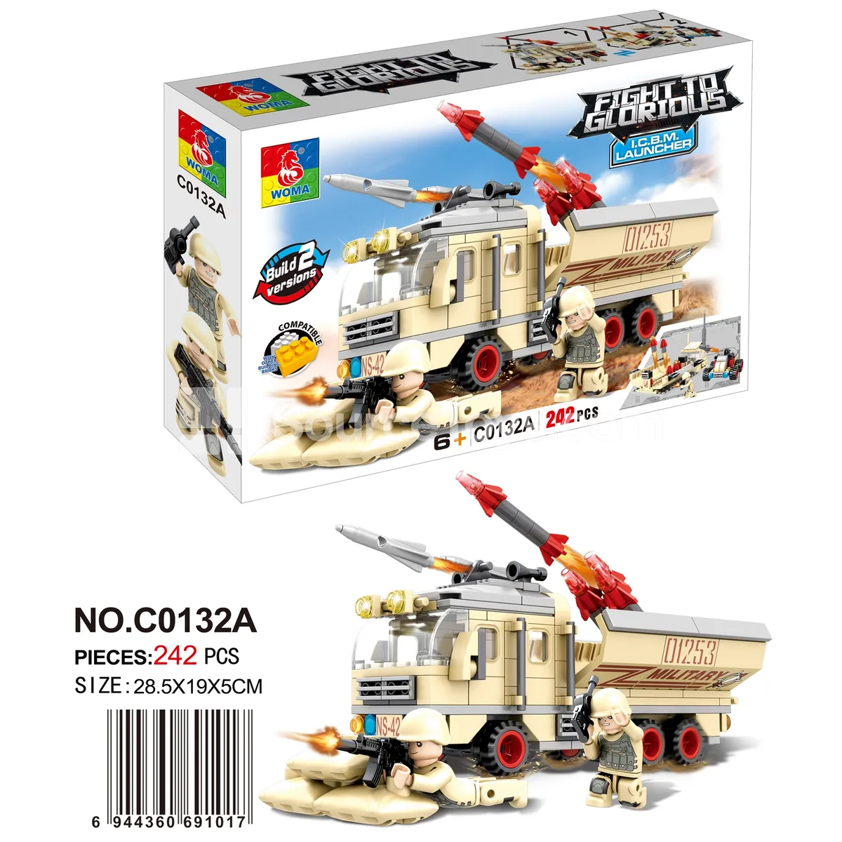 2-in-1 Missile Launcher Vehicle (242 PCS)