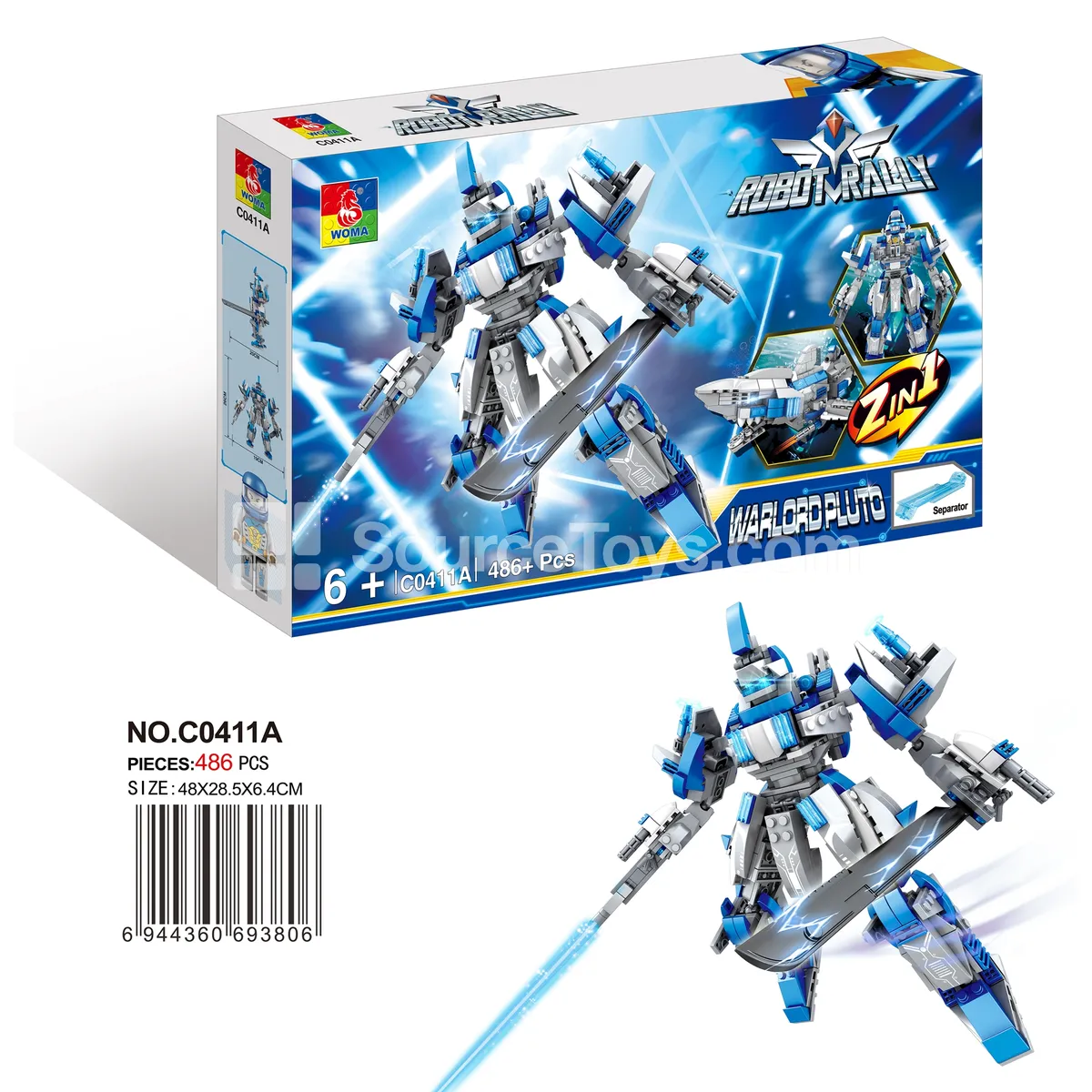 2-in-1 Transforming Robot Mech Warrior (486 PCS) 2-in-1 Transforming Robot Mech Warrior (486 PCS)