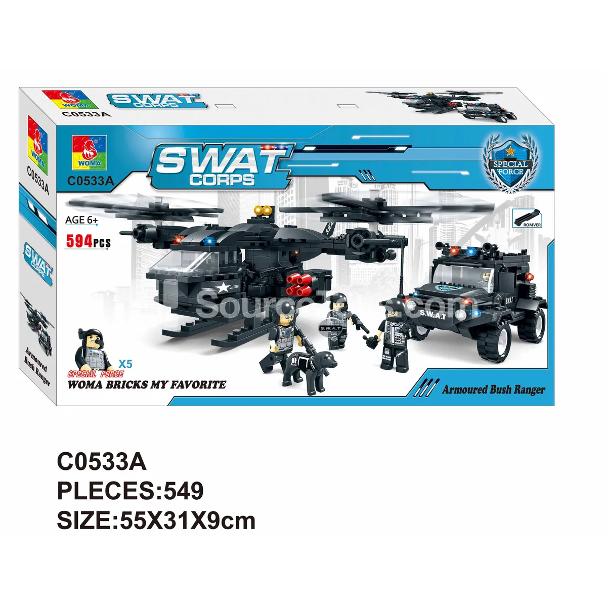 Osprey and Wrangler 603-Piece Building Blocks Osprey and Wrangler 603-Piece Building Blocks