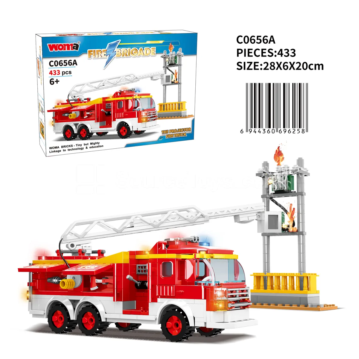 Xiaolong Ladder Fire Truck Building Blocks Xiaolong Ladder Fire Truck Building Blocks