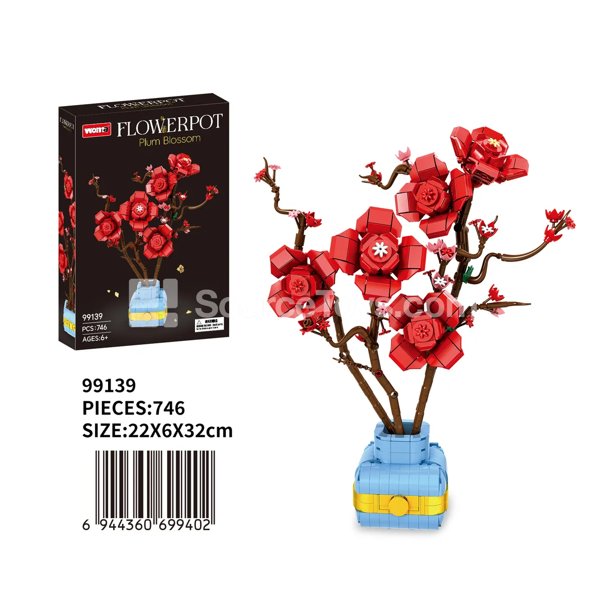 2-in-1 Plum Blossom Potted Plant Toy