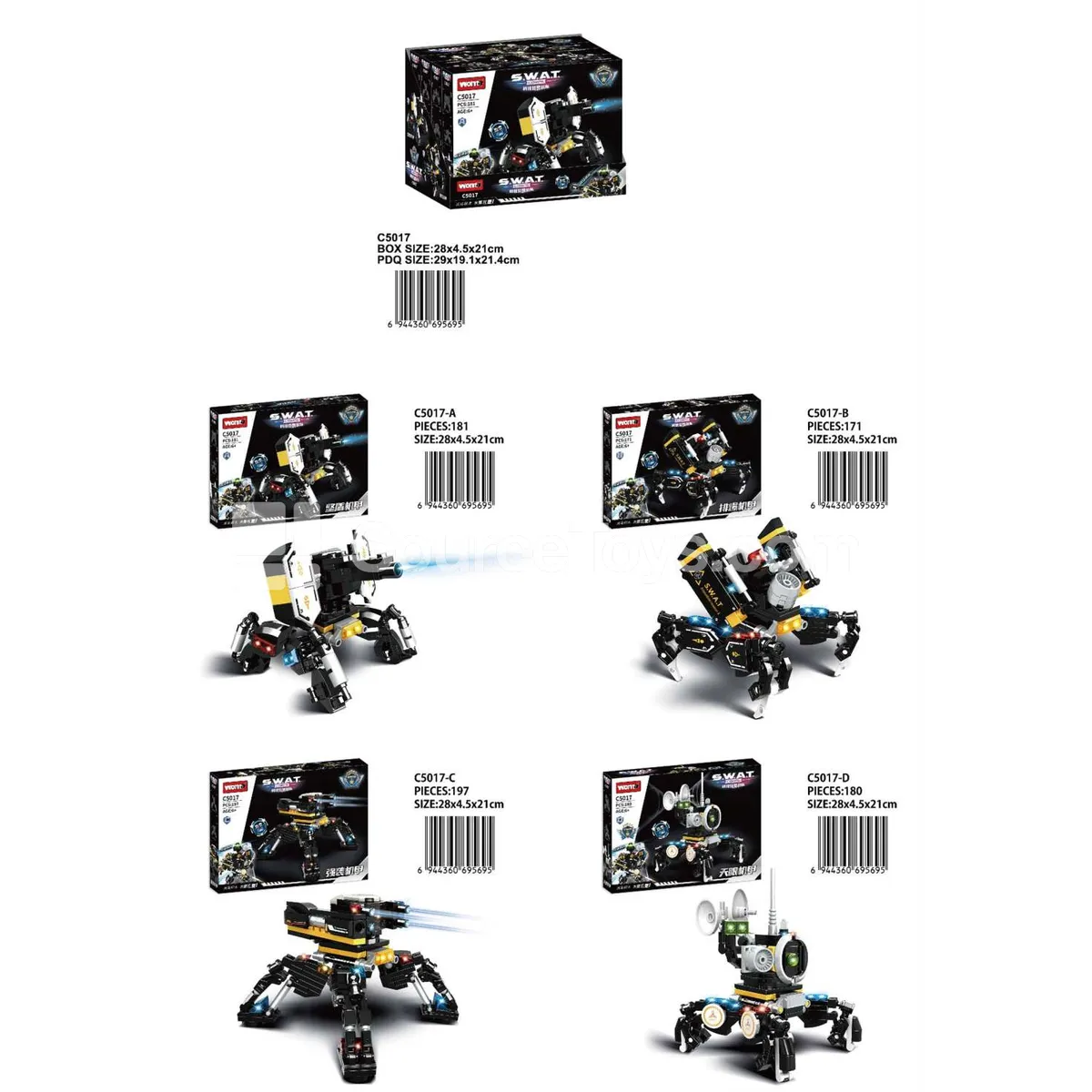 SWAT Team 4-in-1 Building Blocks Set SWAT Team 4-in-1 Building Blocks Set