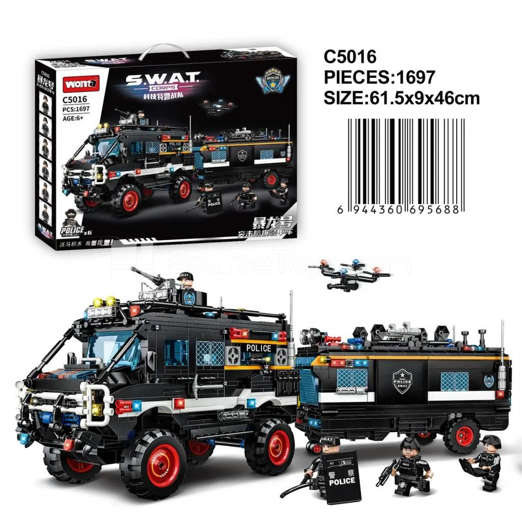 Assault Riot Control Armored Vehicle Building Set Assault Riot Control Armored Vehicle Building Set