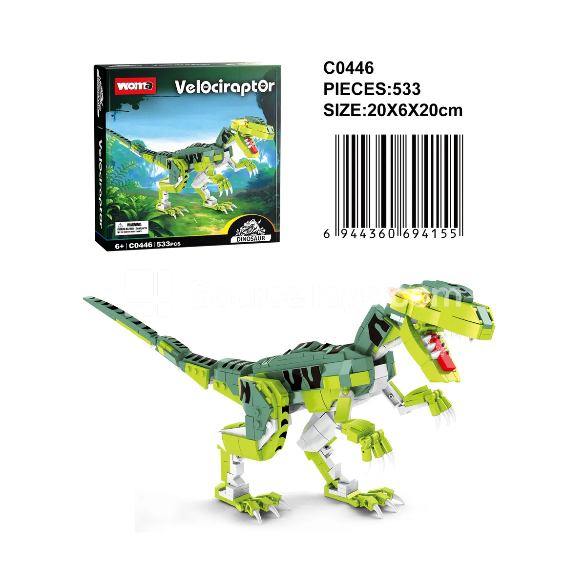 Dinosaur Series Building Blocks - Velociraptor Dinosaur Series Building Blocks - Velociraptor