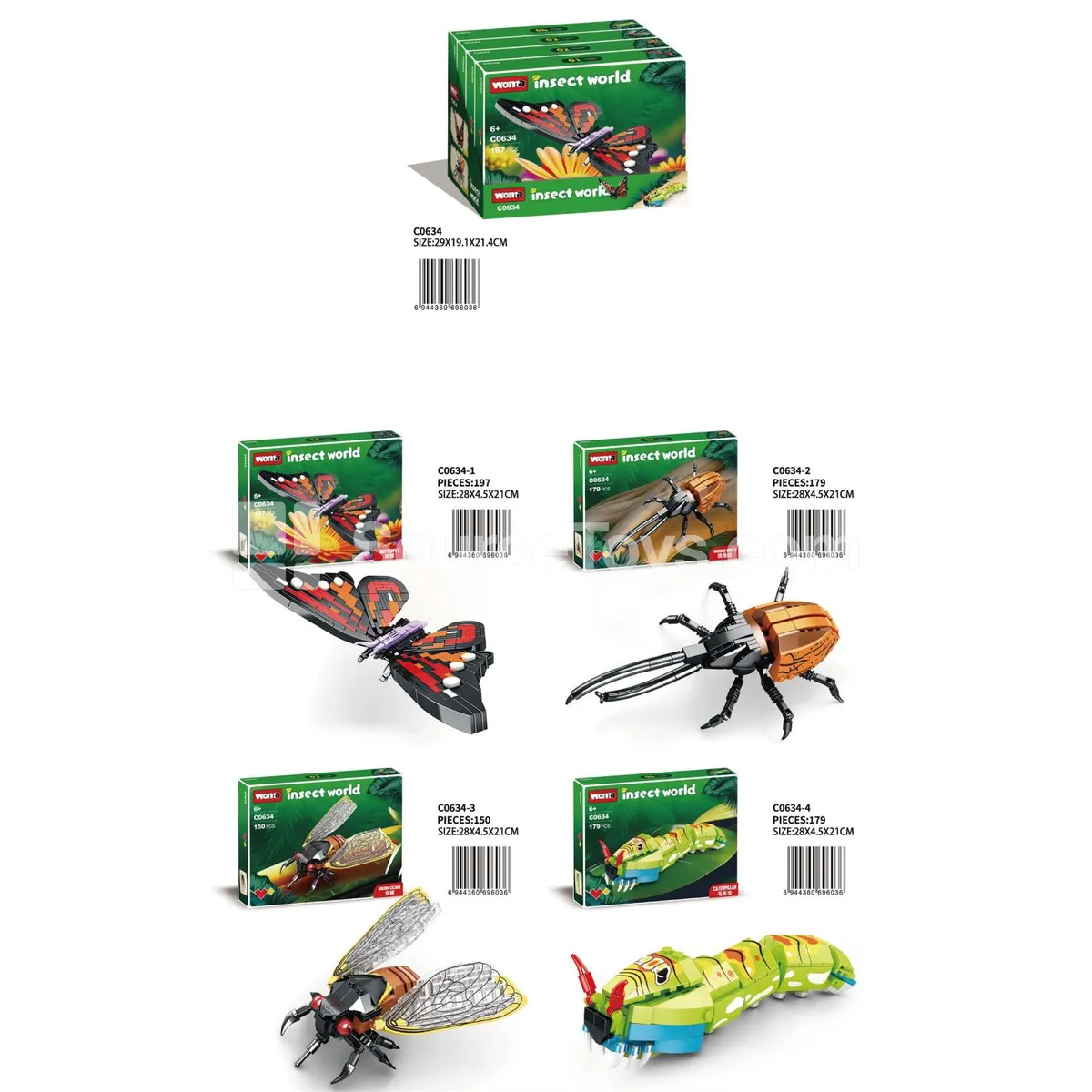 Building Blocks Set (Butterfly/Beetle/Cicada/Caterpillar) Building Blocks Set (Butterfly/Beetle/Cicada/Caterpillar)