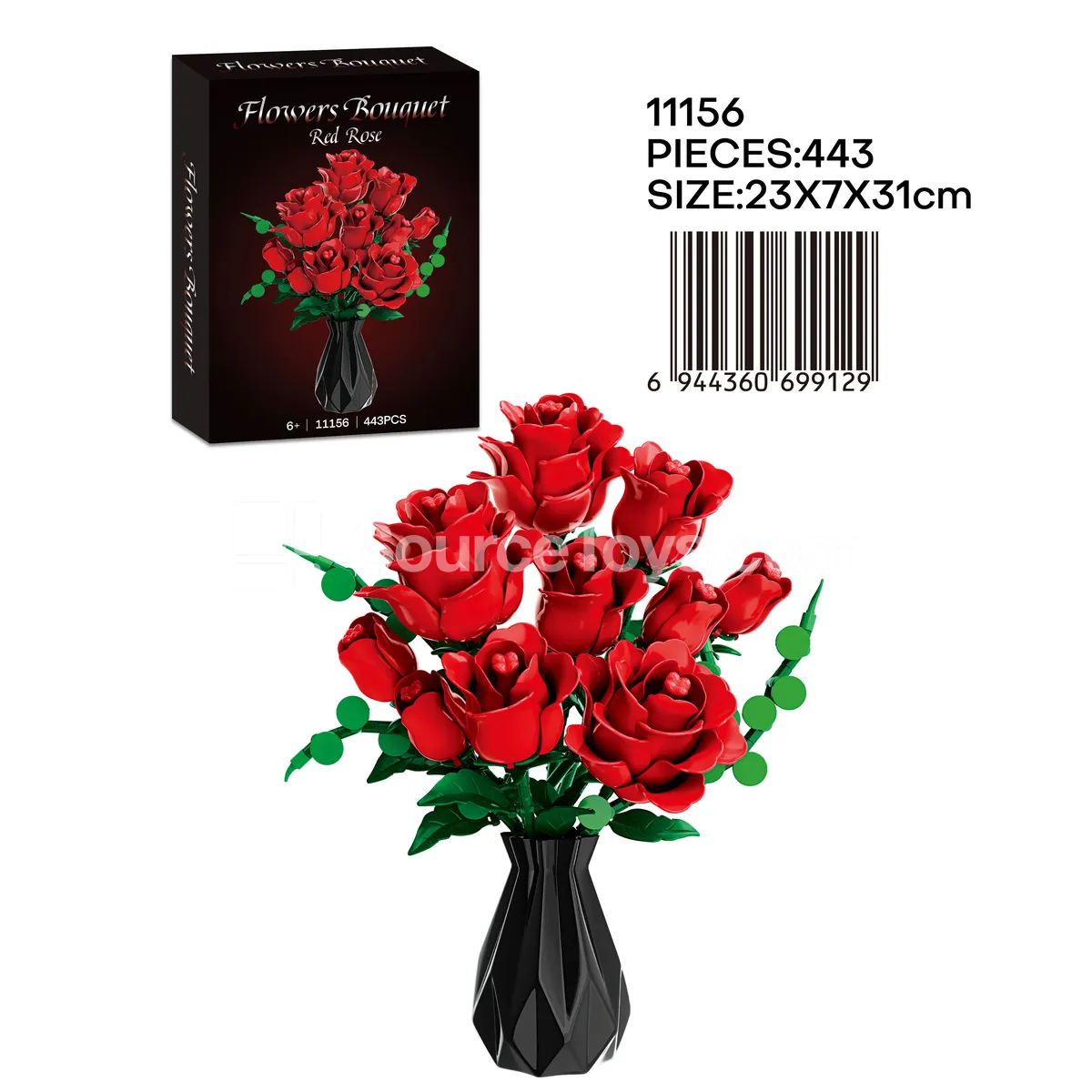 Red Rose Bouquet Building Set Red Rose Bouquet Building Set
