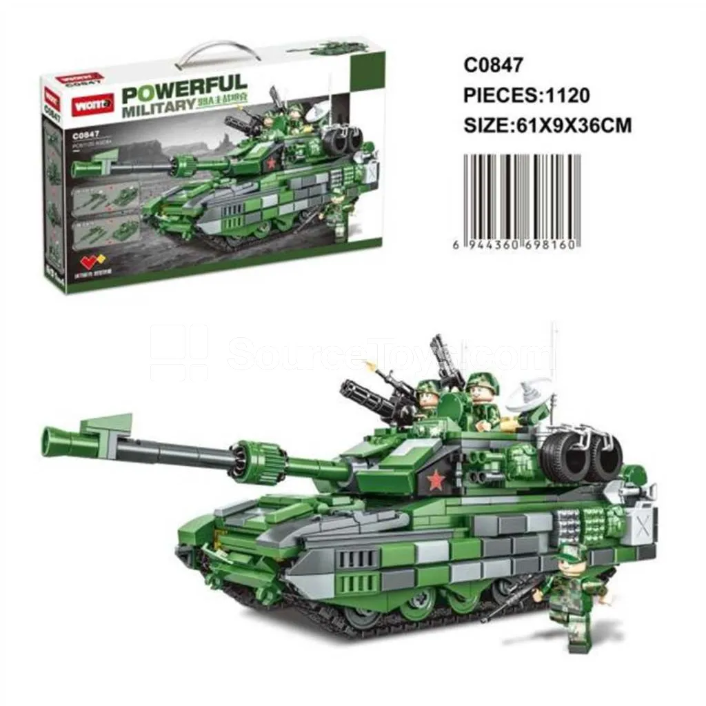 Military Series 99A Main Battle Tank (1120 PCS Building Blocks)