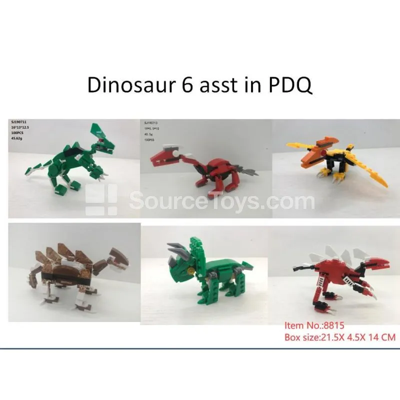 Dinosaur Series 6 Assorted Styles Dinosaur Series 6 Assorted Styles