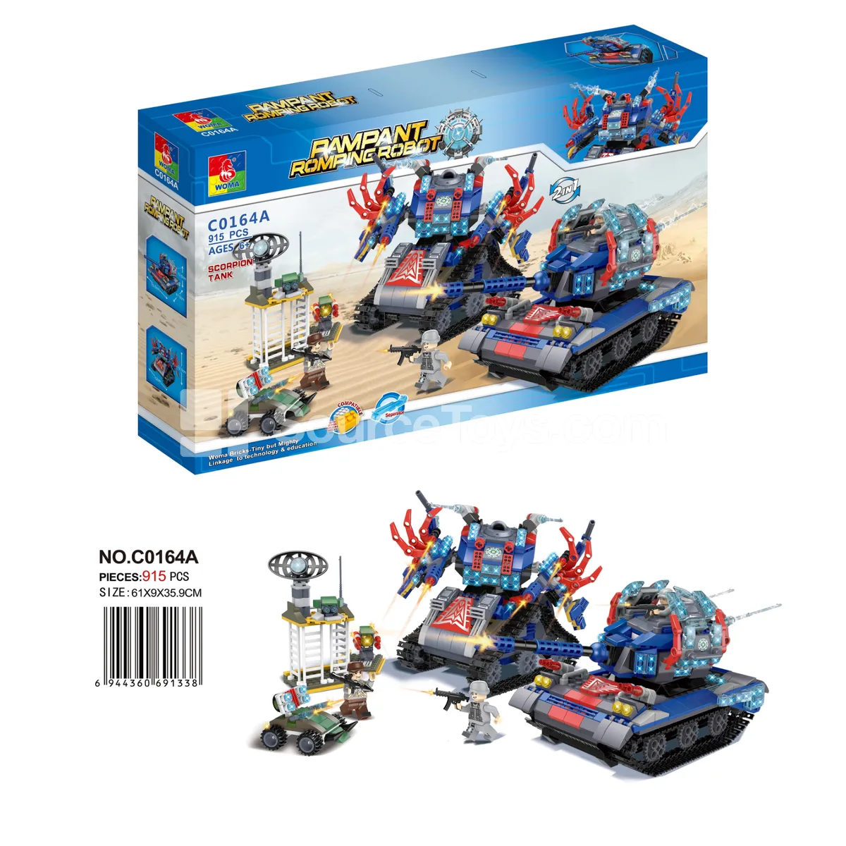 Building Blocks - 2-in-1 Scorpion Tank Building Blocks - 2-in-1 Scorpion Tank