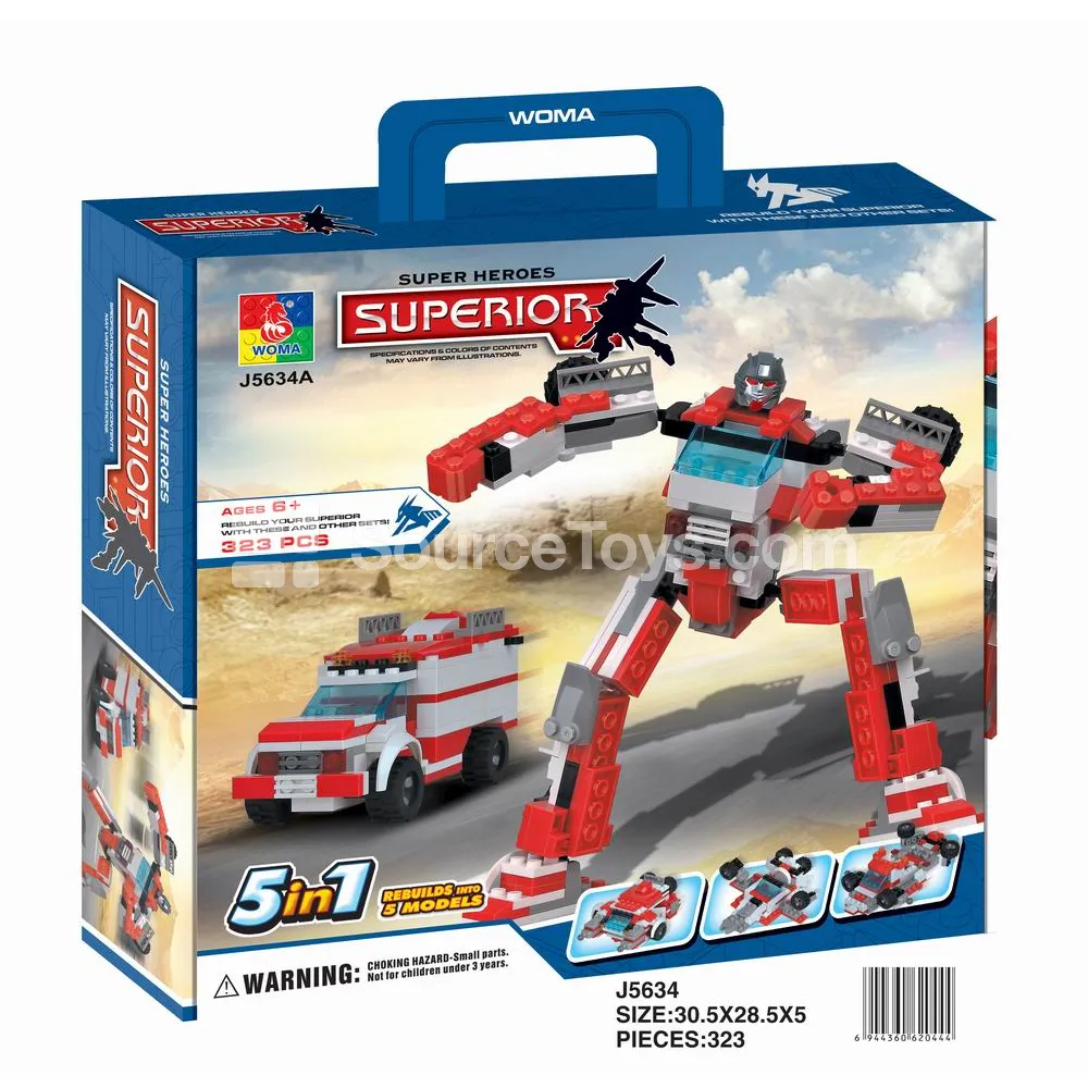 2-in-1 Robot Building Blocks Set (Medium)
