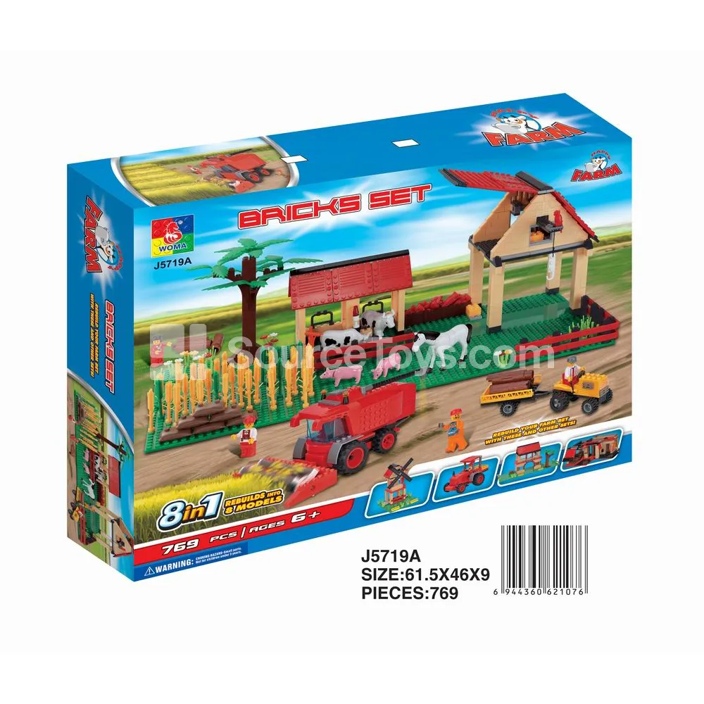 Farm Building Blocks Set in Box Farm Building Blocks Set in Box