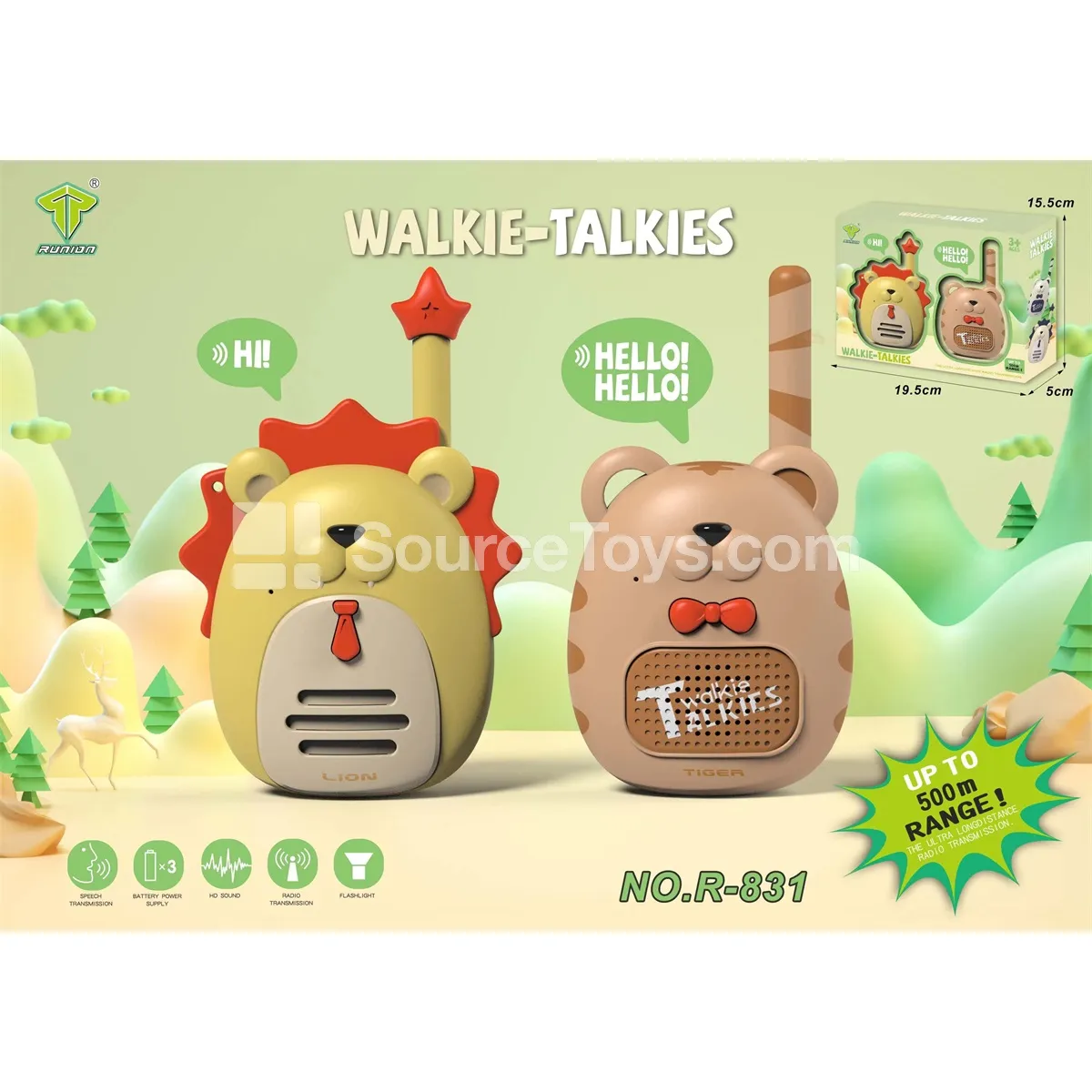 500M Animal Walkie-Talkie - Clear Version (Beige) 500M Animal Walkie-Talkie - Clear Version (Beige)