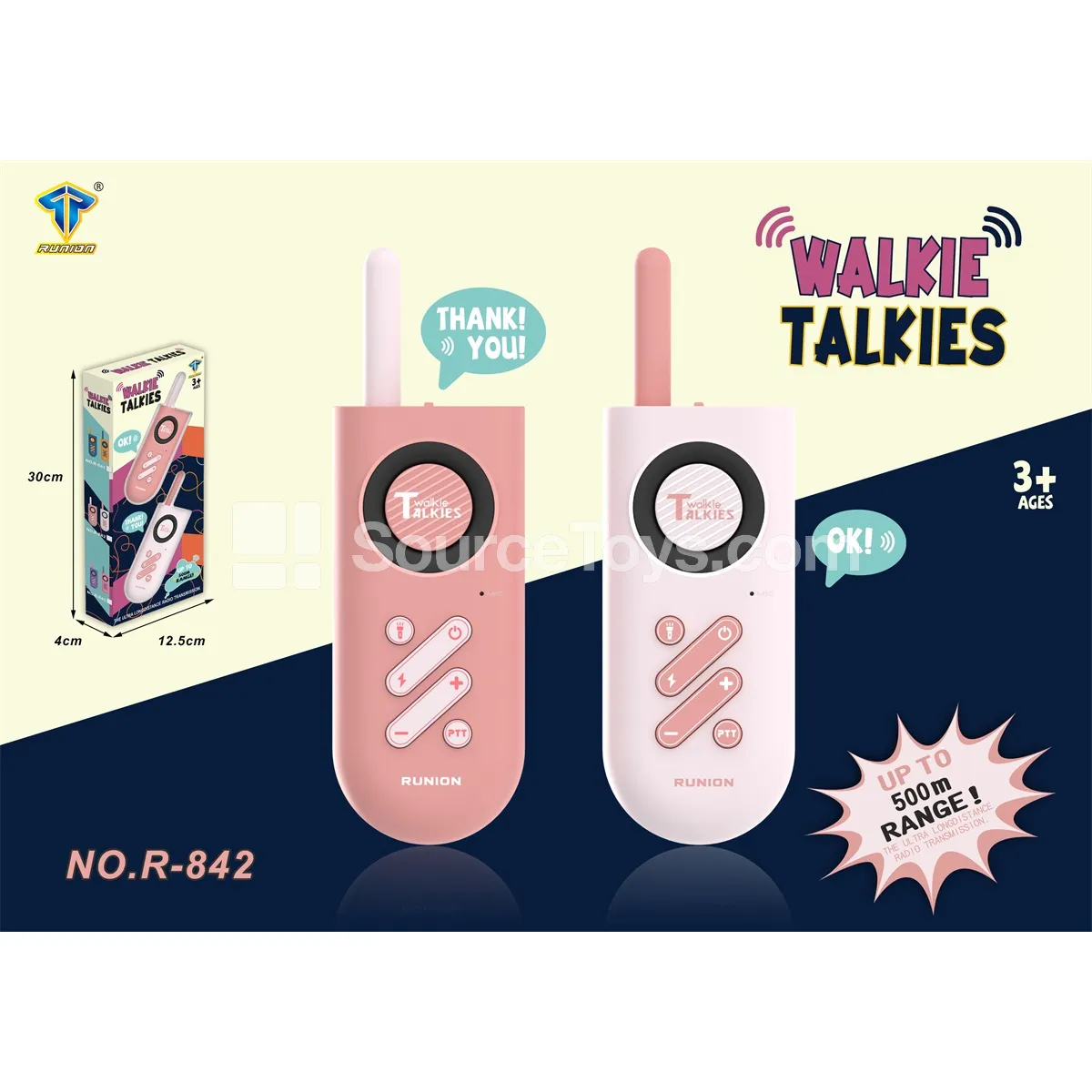500m Fashion Walkie Talkie HD Pink 500m Fashion Walkie Talkie HD Pink