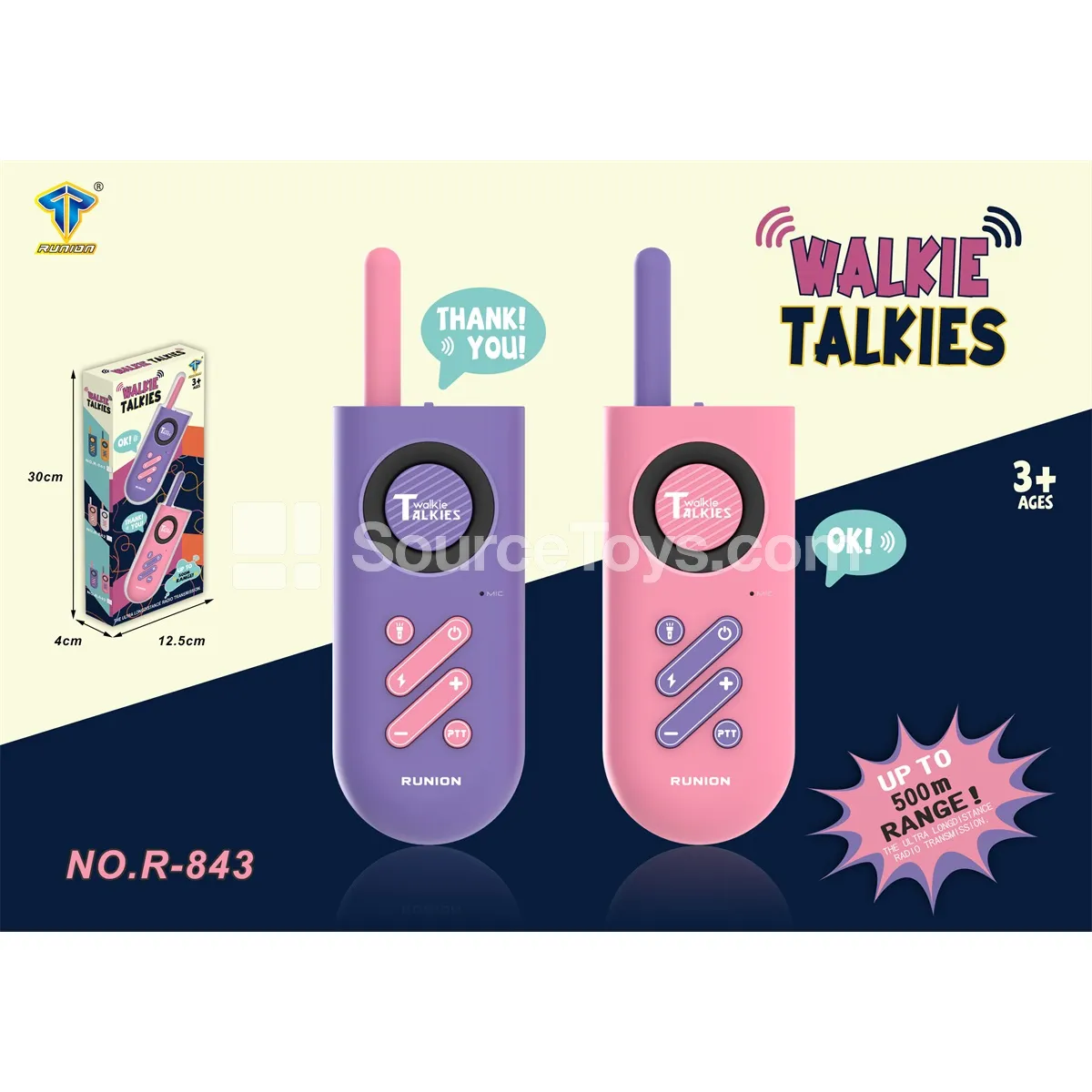 500m Walkie-Talkie Clear Version Purple/Pink 500m Walkie-Talkie Clear Version Purple/Pink