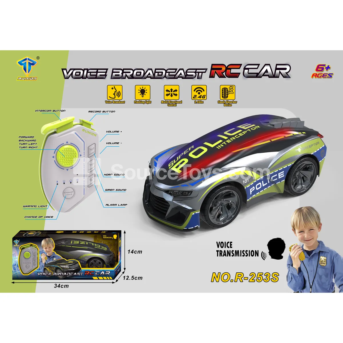 2.4G One-Button Voice-Change Remote Control Car (Silver) 2.4G One-Button Voice-Change Remote Control Car (Silver)