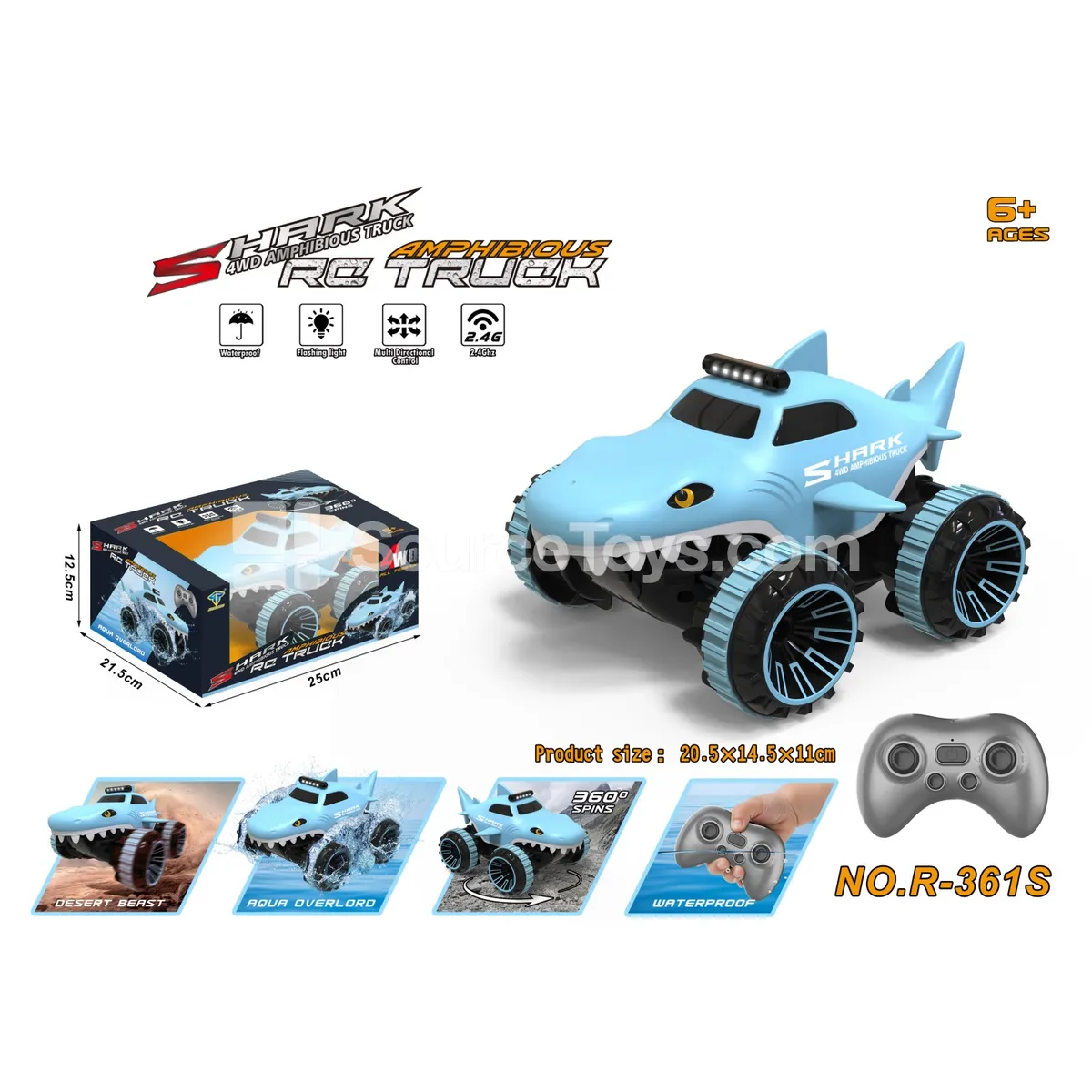 2.4G Land-Water RC Shark Car 2.4G Land-Water RC Shark Car