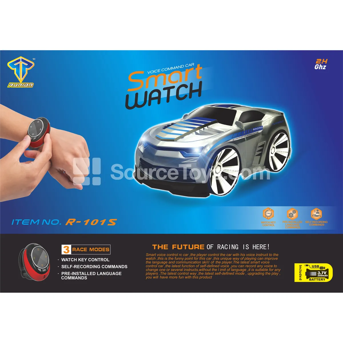 Smart 3-Mode Voice Control Car Watch (Gray) Smart 3-Mode Voice Control Car Watch (Gray)