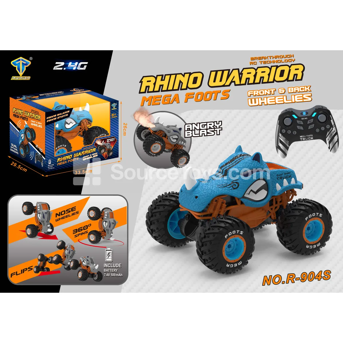 1:10 2.4G Spray Stunt Rhino RC Car with Gyro