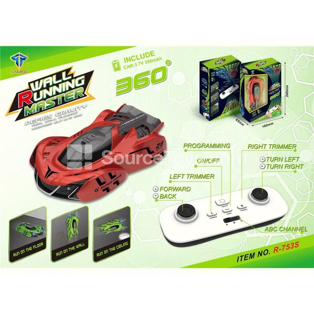 Infrared Stunt Programming Wall-Climbing Car with Lights (Battery Included) Infrared Stunt Programming Wall-Climbing Car with Lights (Battery Included)