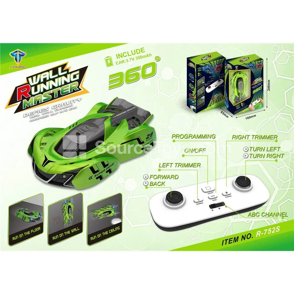 Infrared Stunt Programming Wall-Climbing Car (with Lights, Battery Included) Infrared Stunt Programming Wall-Climbing Car (with Lights, Battery Included)
