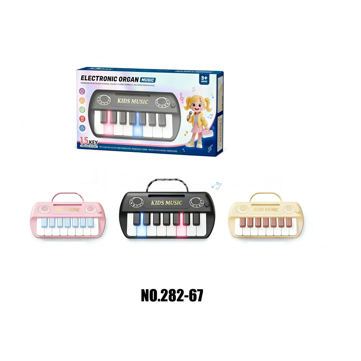 Musical Electronic Keyboard 15 Keys with Handle