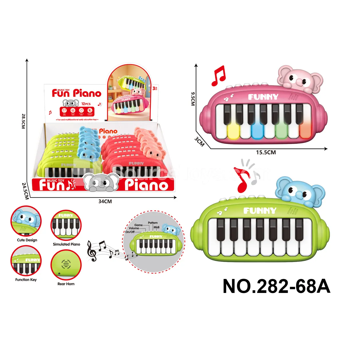 Cartoon Elephant Educational Electronic Keyboard Cartoon Elephant Educational Electronic Keyboard
