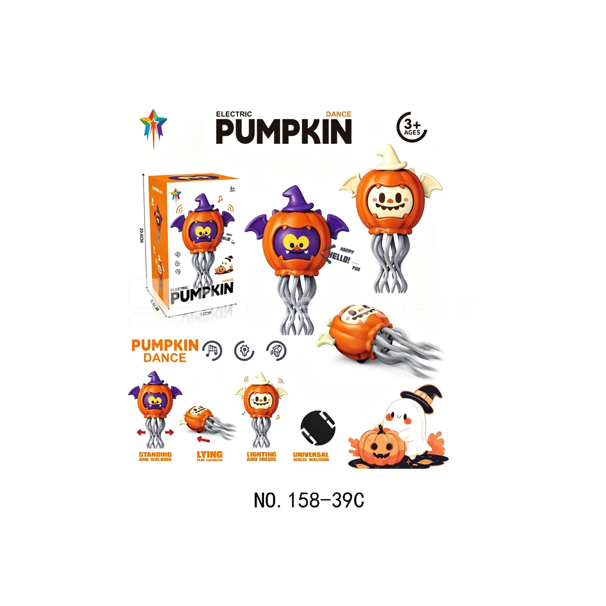 Sensor Obstacle-Avoiding Dancing Pumpkin Halloween Toy Sensor Obstacle-Avoiding Dancing Pumpkin Halloween Toy