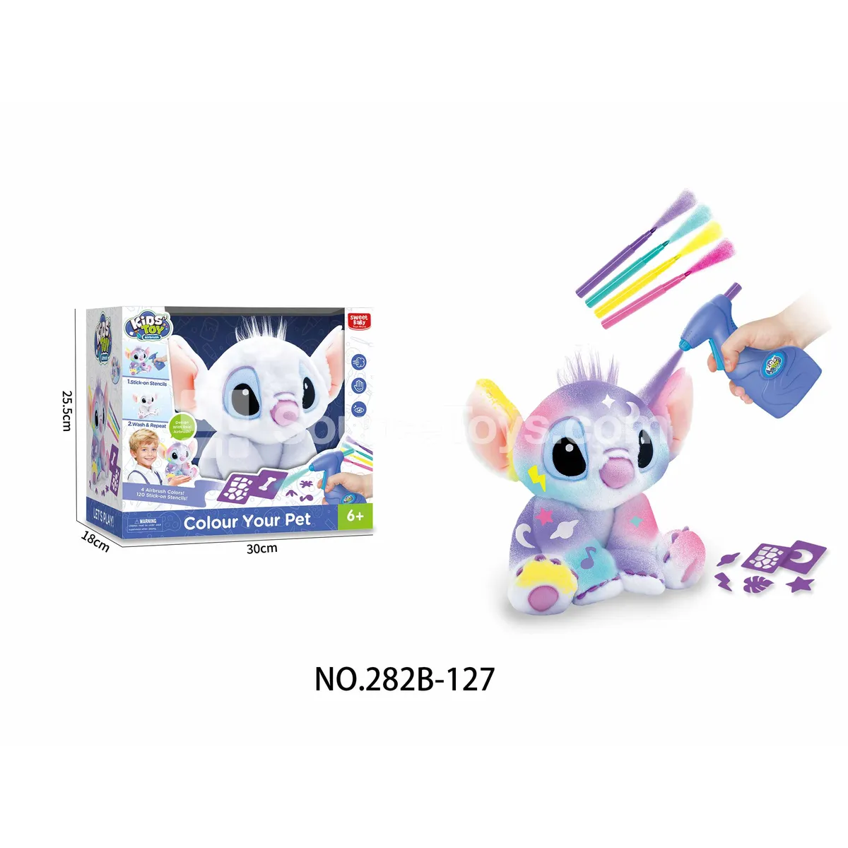 DIY Spray Painting Plush Toy