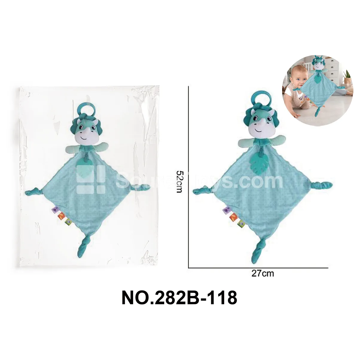 Educational Infant Plush Dinosaur Security Blanket Educational Infant Plush Dinosaur Security Blanket