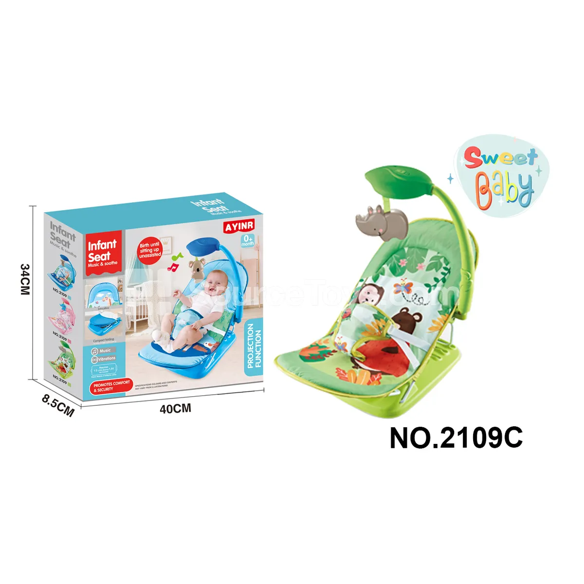 Baby Multifunctional Projection Adjustable Rocking Chair
