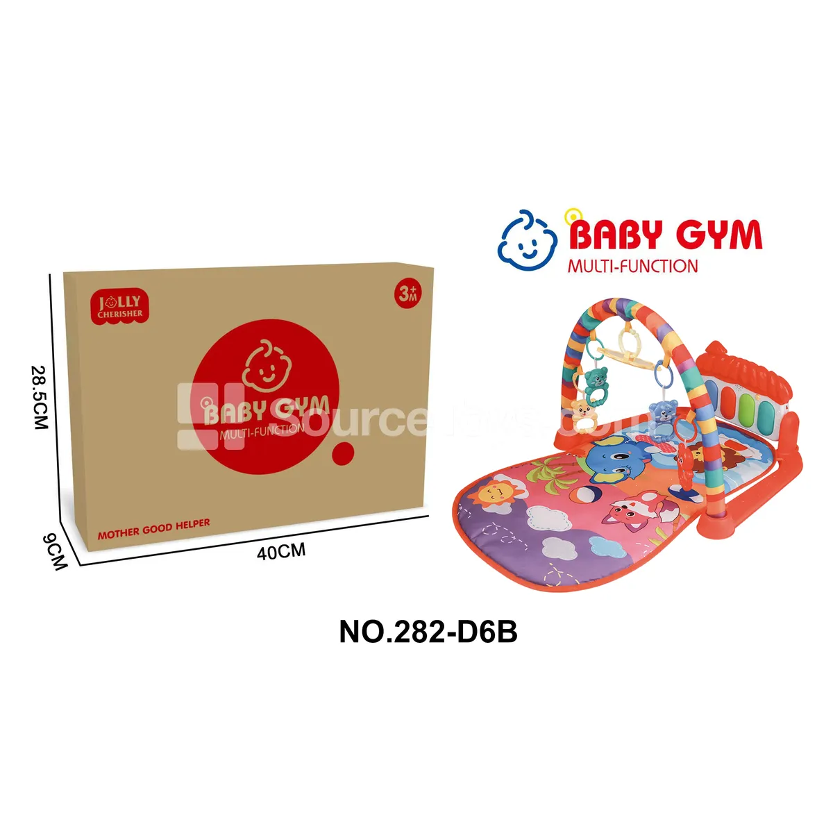 Water Play Elephant Print Foot Piano Baby Blanket Red