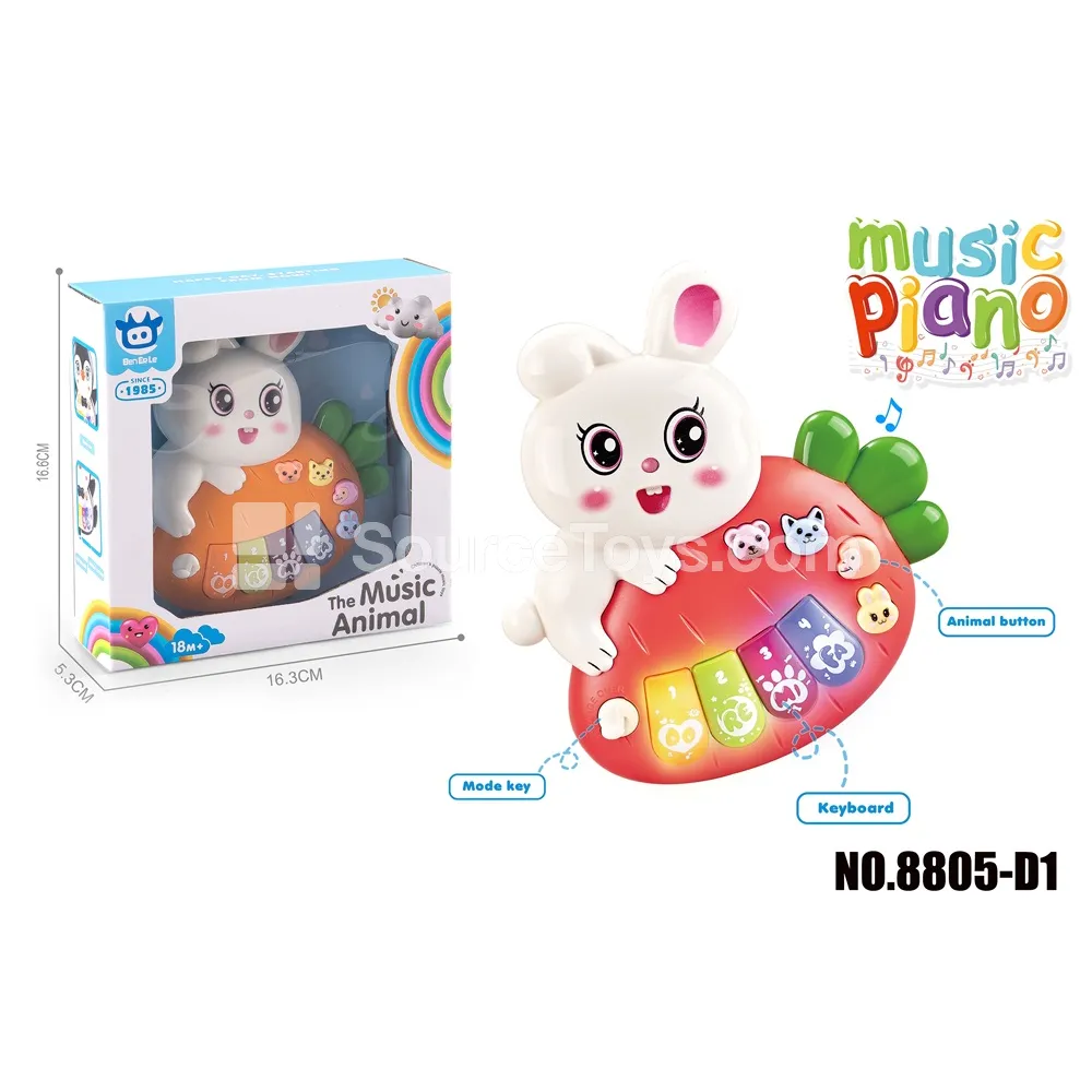 Baby Early Education Electronic Keyboard with Rabbit Design