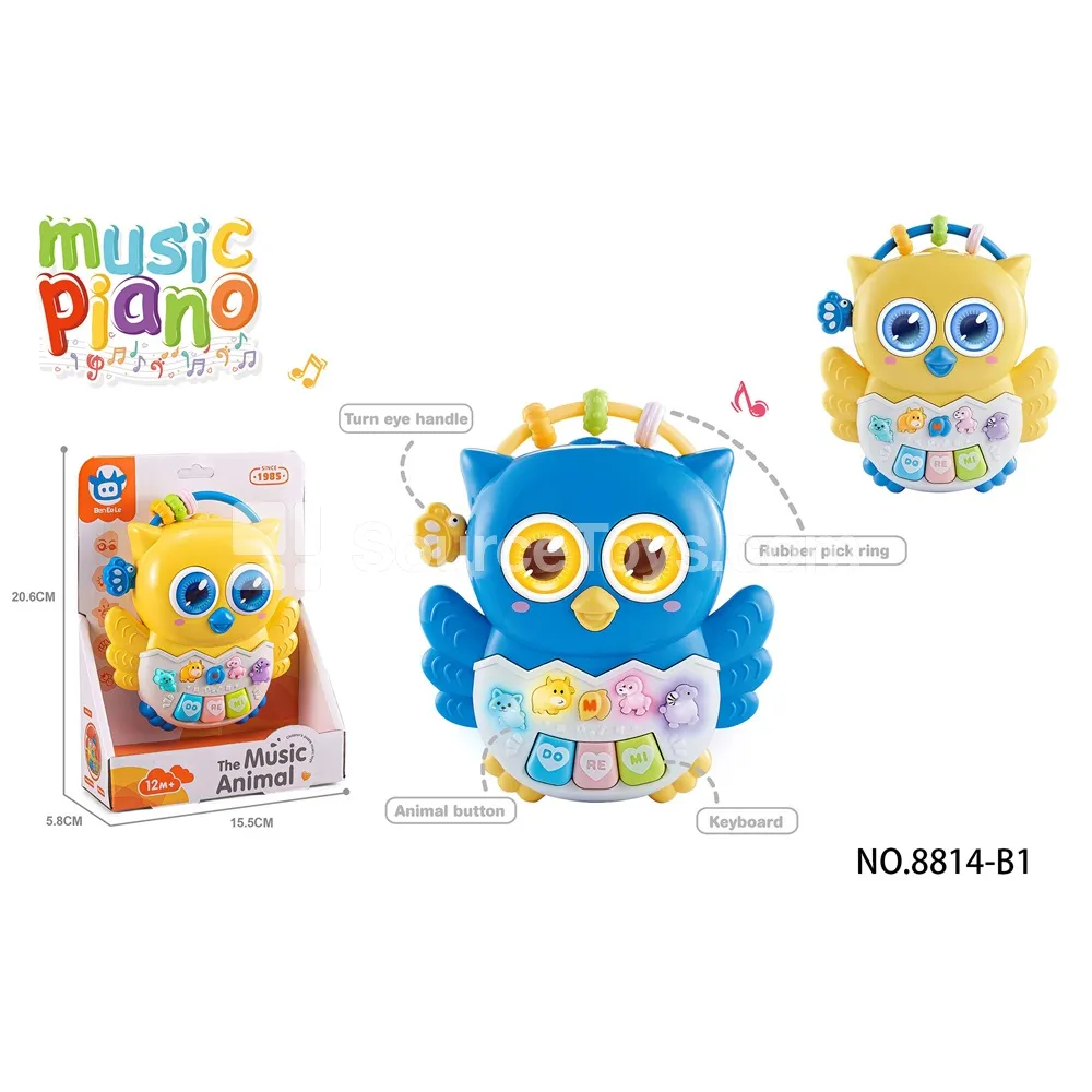 Cartoon Owl Electronic Keyboard 2-Color Assorted Cartoon Owl Electronic Keyboard 2-Color Assorted