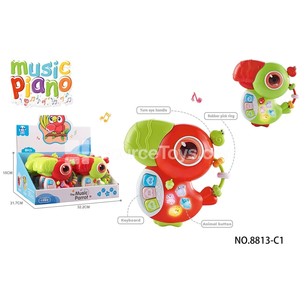 Baby Early Education Educational Cartoon Parrot Toy Electronic Keyboard