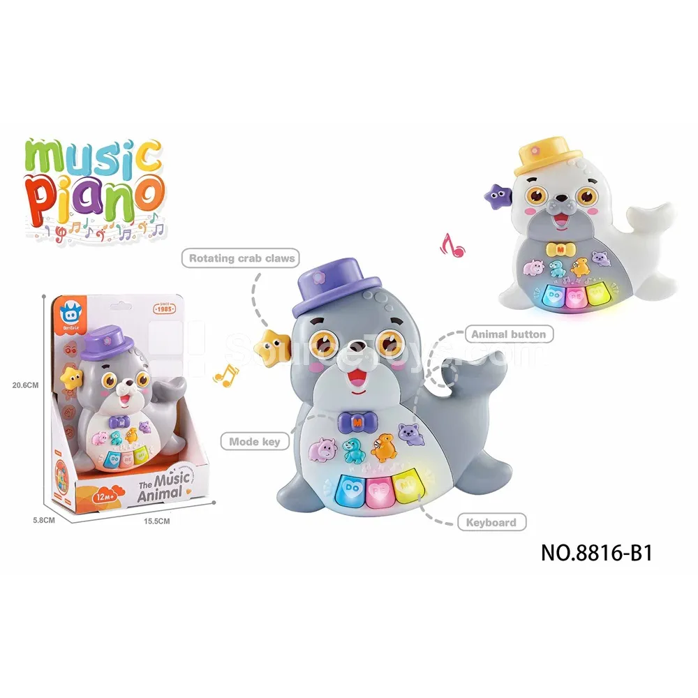 Cartoon Sea Lion Electronic Keyboard, 2 Colors Assorted