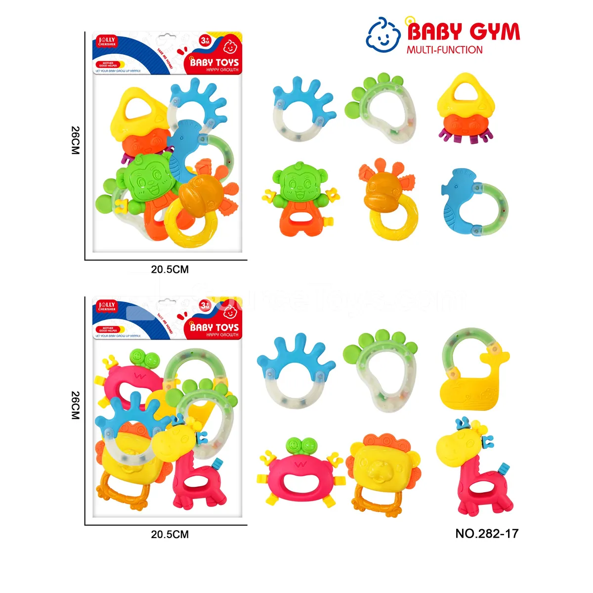 6-Piece Baby Rattle Teether Set 6-Piece Baby Rattle Teether Set
