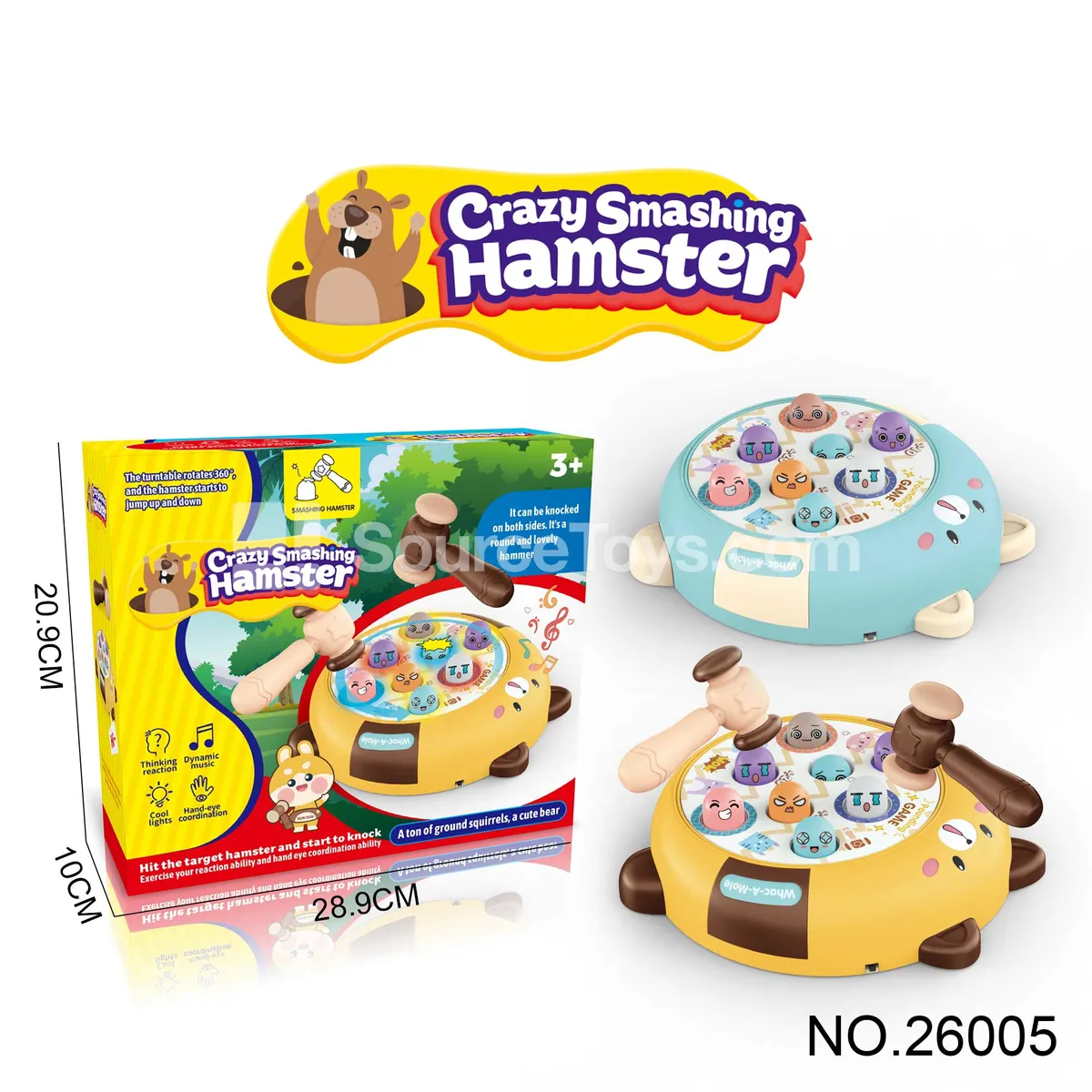 Electric Whack-a-Mole Game with Cute Bear Design Electric Whack-a-Mole Game with Cute Bear Design