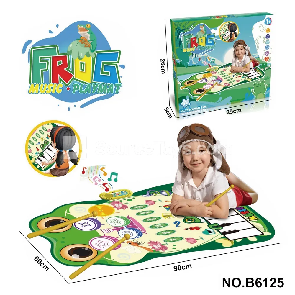 Frog Piano Jazz Drum Music Mat