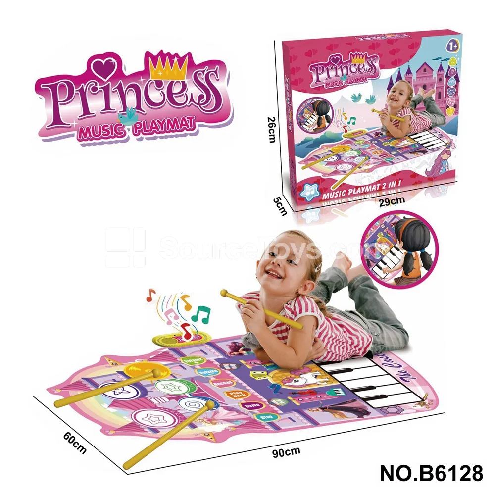 Girl's Castle Piano Drum Music Mat