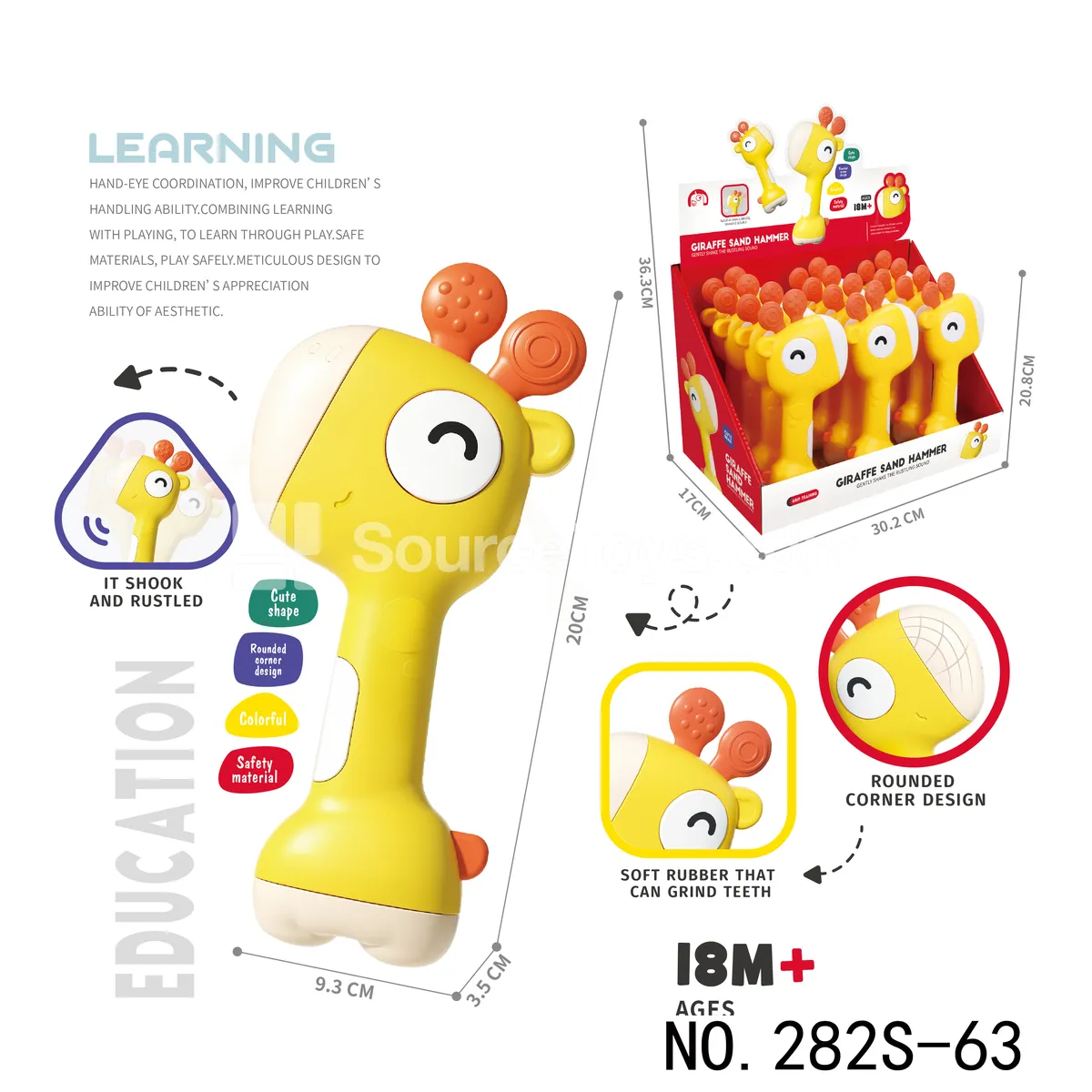 Baby Cartoon Giraffe Rattle Baby Cartoon Giraffe Rattle