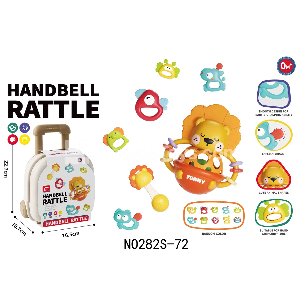 Baby Educational Teether Rattle Lion Ball Suitcase Set Baby Educational Teether Rattle Lion Ball Suitcase Set