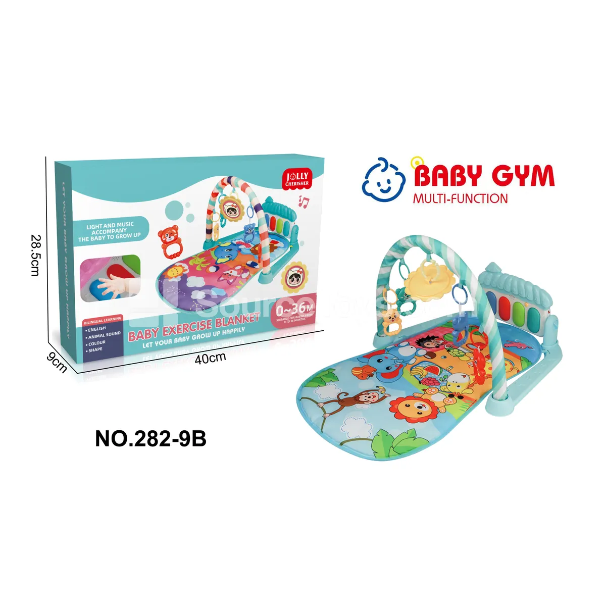 Baby Play Mat with Piano 70x48cm Pink Blue