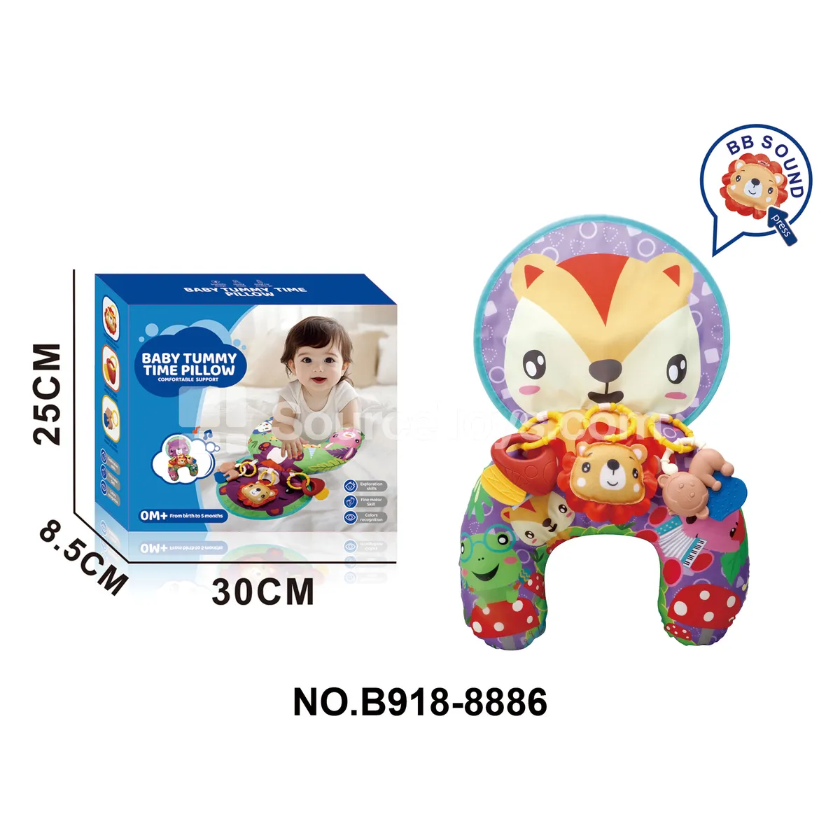 Multi-Functional Teether Tummy Time Pillow for Babies Multi-Functional Teether Tummy Time Pillow for Babies